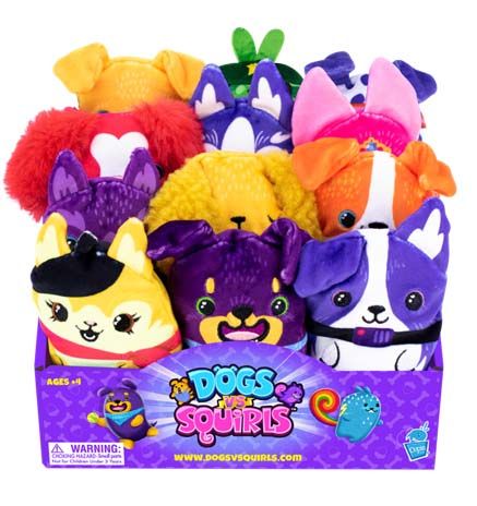 CEPIA DOGSVSQUIRLS PLUSH BEAN 4 CDU12 WOC - Marah Kids