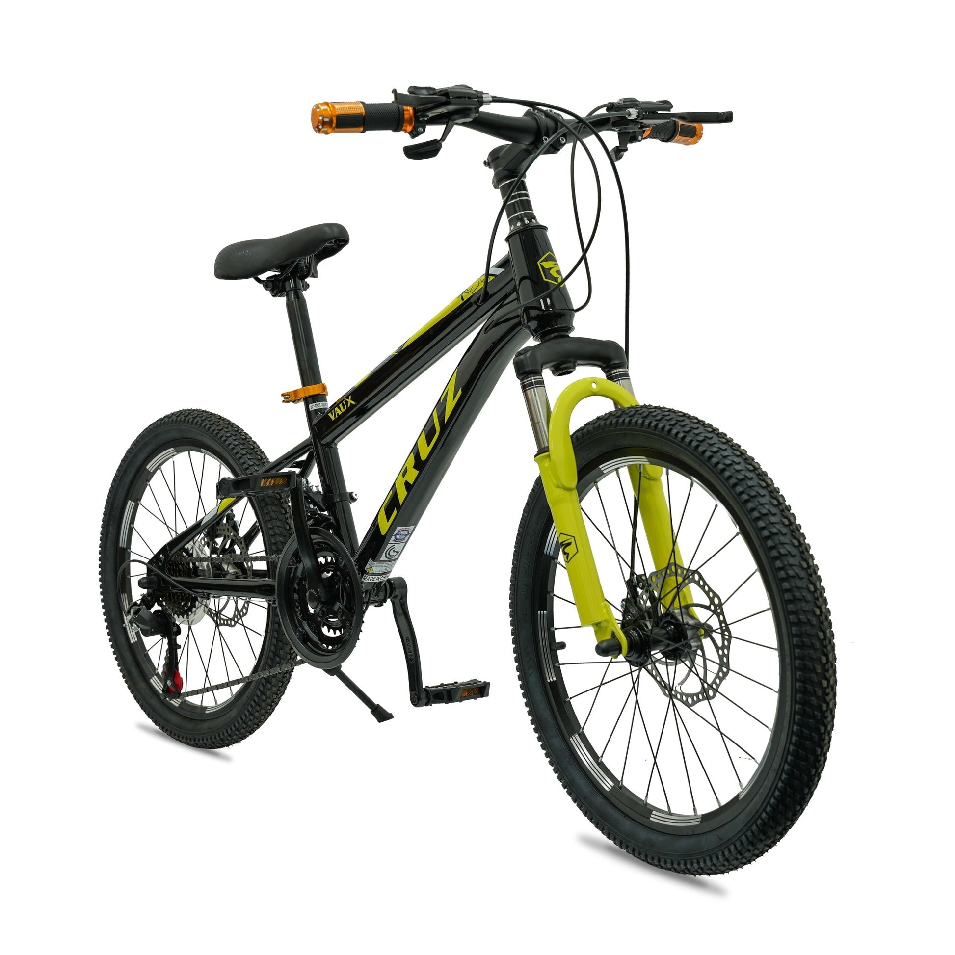VAUX Cruz Kids Bike 20 Inch 21 Speed - Yellow - Marah Kids