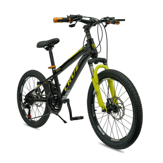 VAUX Cruz Kids Bike 20 Inch 21 Speed - Yellow - Marah Kids