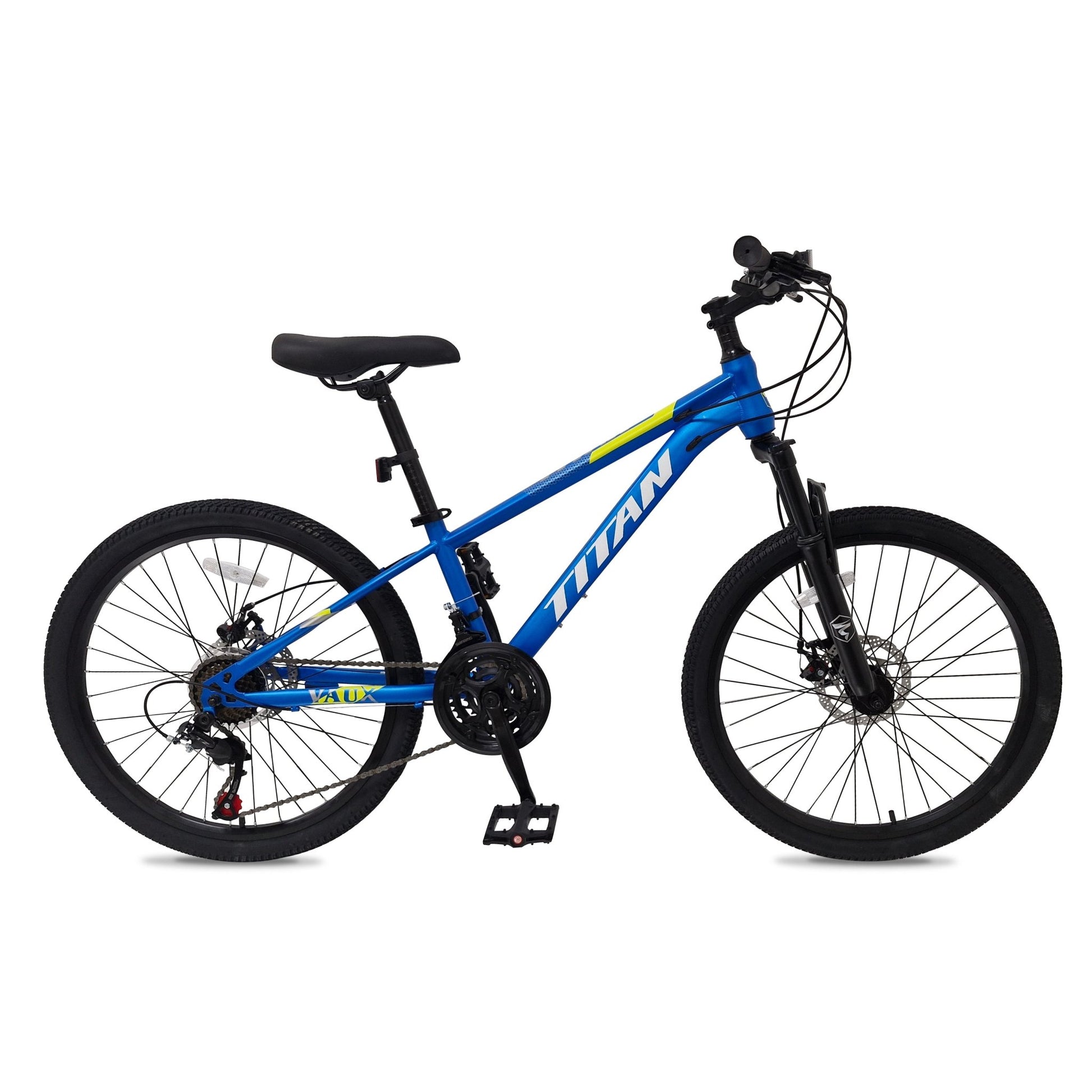 VAUX Titan 21 Speed Mountain Bike - Blue - 24" - Marah Kids
