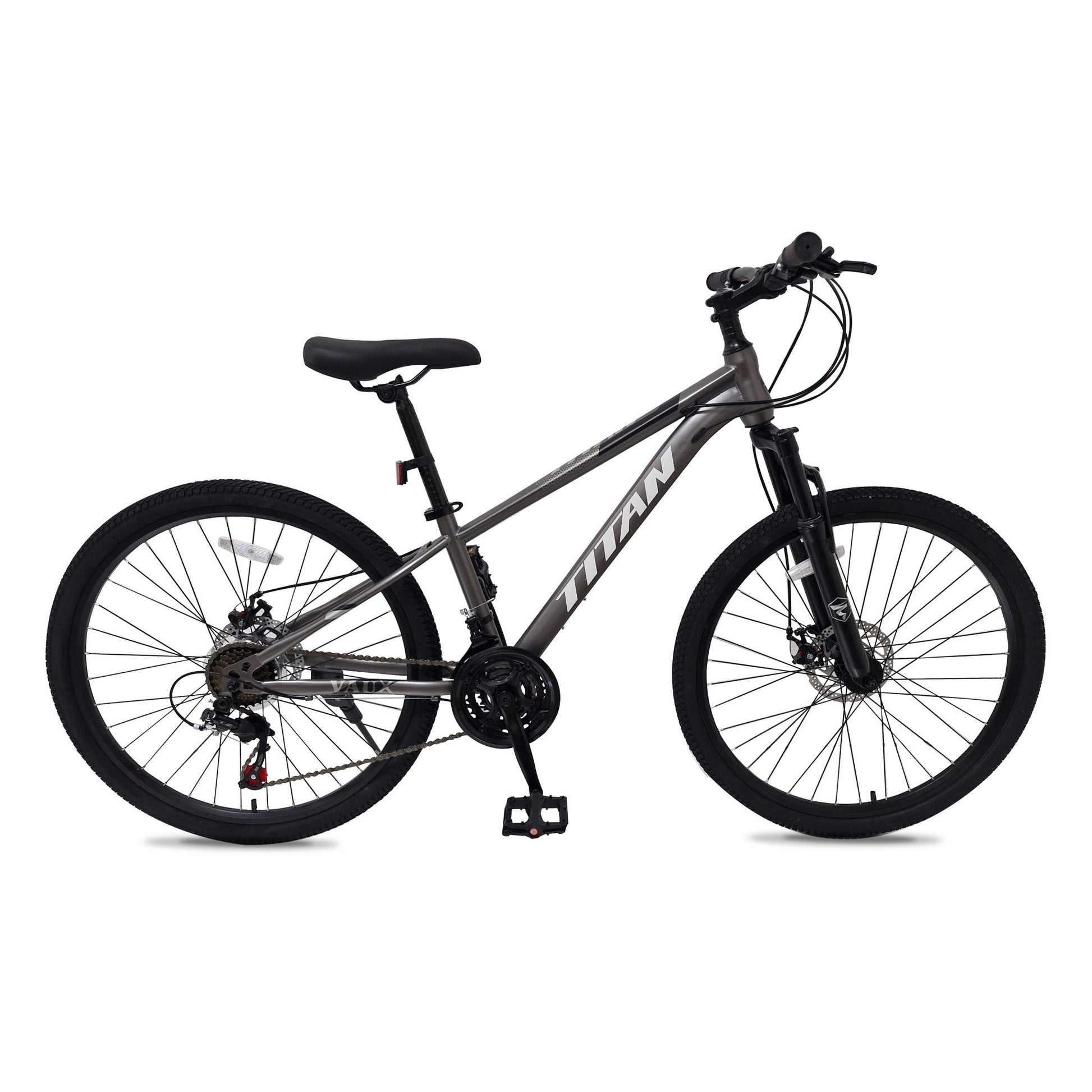 VAUX Titan 21 Speed Mountain Bike - Grey - 26" - Marah Kids