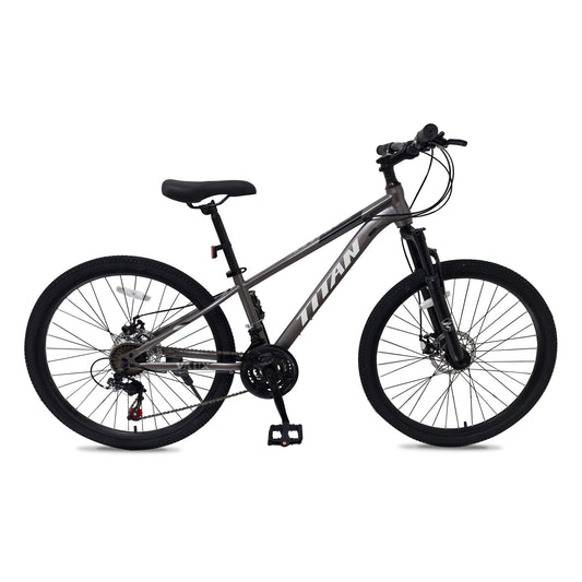 VAUX Titan 21 Speed Mountain Bike - Grey - 26" - Marah Kids