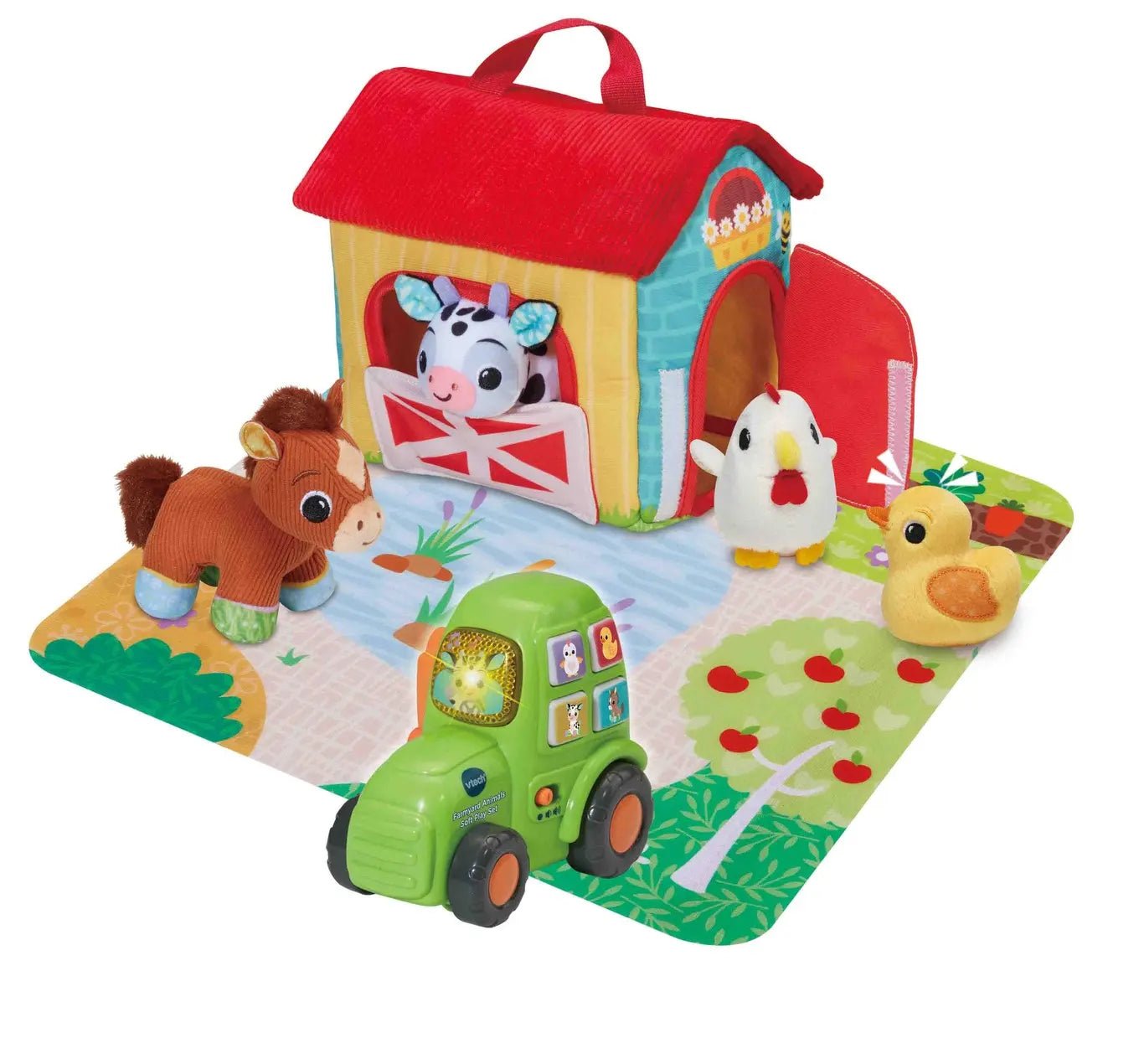 VTech Farmyard Animals Soft Play Set – Interactive Baby Toy with Plush Farm Animals - Marah Kids