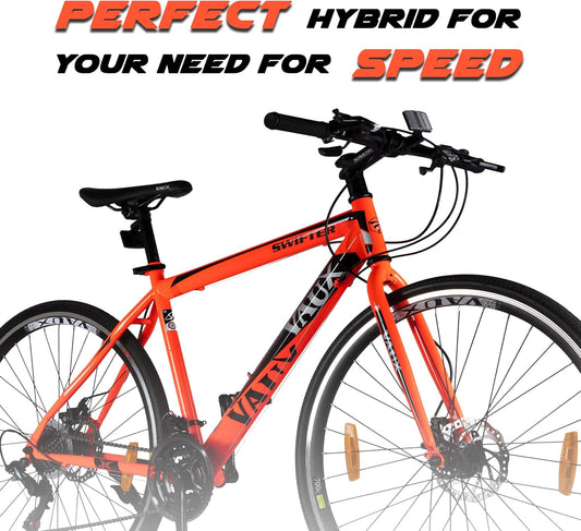 VAUX Swifter Hybrid Road Bike 700C - Orange - Marah Kids