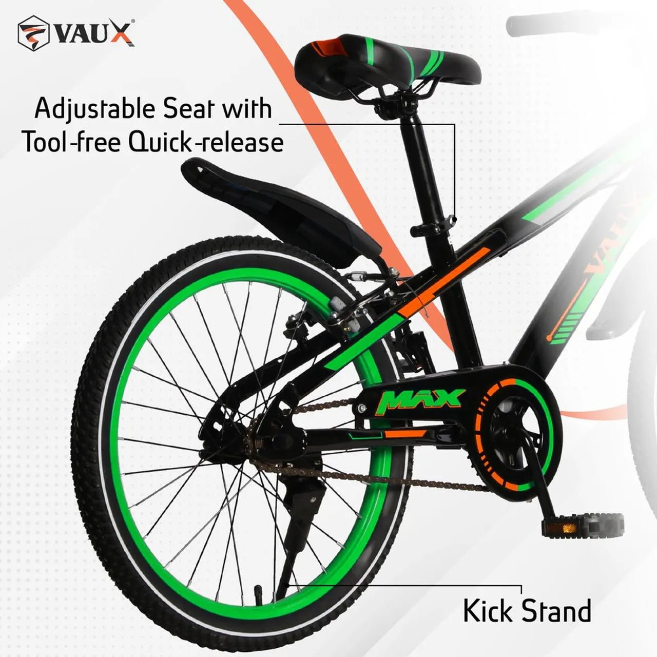 Vaux Max 26" Kids Bicycle - Green - Marah Kids