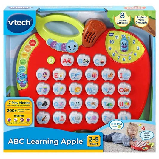 VTech - ABC Learning Apple | Excellent Toddler Toy for Kids 2+ Years, Toddler Tablet with A - to - Z Alphabet and Time | 8 Learning Modes, Multiple Tunes | Red - Marah Kids