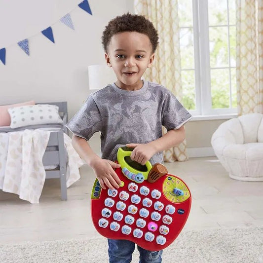 VTech - ABC Learning Apple | Excellent Toddler Toy for Kids 2+ Years, Toddler Tablet with A - to - Z Alphabet and Time | 8 Learning Modes, Multiple Tunes | Red - Marah Kids