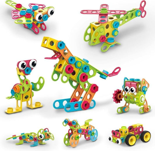 Picasso Magnetic Engineering Construction Building Set with Idea Book 250 - pieces - Marah Kids