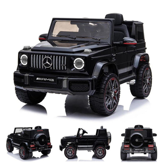 Mercedes G63 Kids Ride On Car - 2 Motor, Eva Wheels, Leather Seats (12V) Premium Version - Black