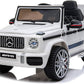 Mercedes G63 Kids Ride On Car - 2 Motor, Eva Wheels, Leather Seats (12V) Premium Version - White
