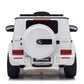 Mercedes G63 Kids Ride On Car - 2 Motor, Eva Wheels, Leather Seats (12V) Premium Version - White