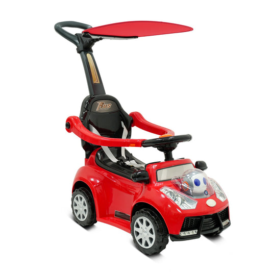 Lovely Baby Push Ride - On Car with Canopy - Red - Marah Kids
