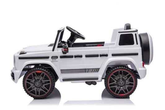 MERCEDES BENZ G63 AMG 12V RIDE - ON | 2 MOTORS | EVA WHEELS | LEATHER SEAT | WHITE - Marah Kids