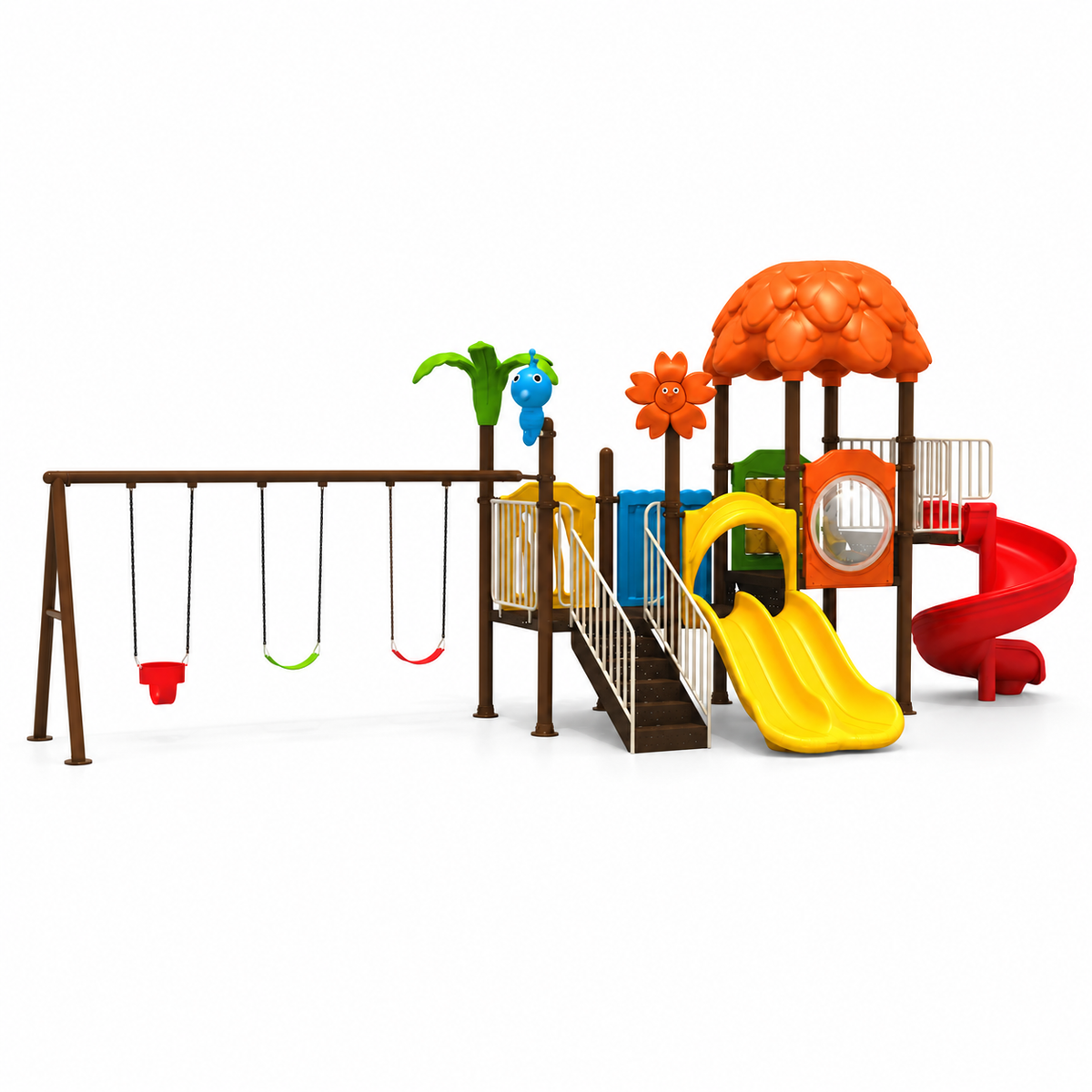Toyemporium Crown Adventure Playground with Swings & Slides