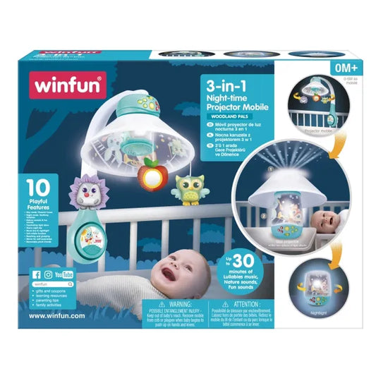 Winfun -3 in 1 Night Time Projector Mobile