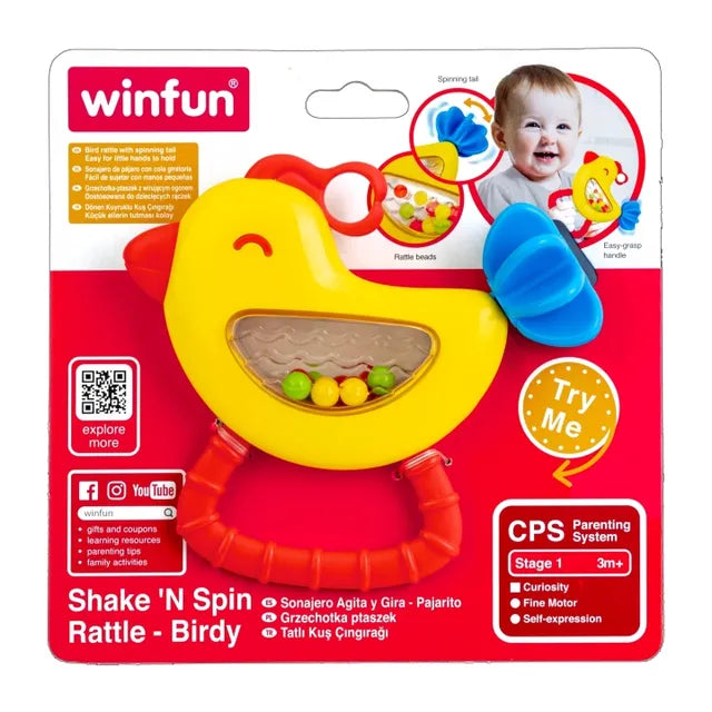 Winfun -Shake 'N Spin Rattle - Birdy