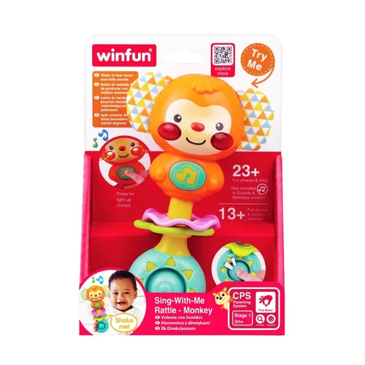 Winfun - Sing-With-Me Rattle - Monkey