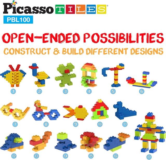 Picasso Magnetic Building Blocks 100 - pieces - Marah Kids