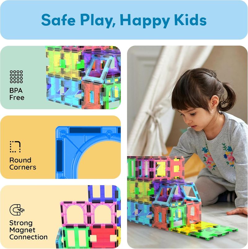 Picasso Magnetic Tiles Artistry Building Set 42 - pieces - Marah Kids