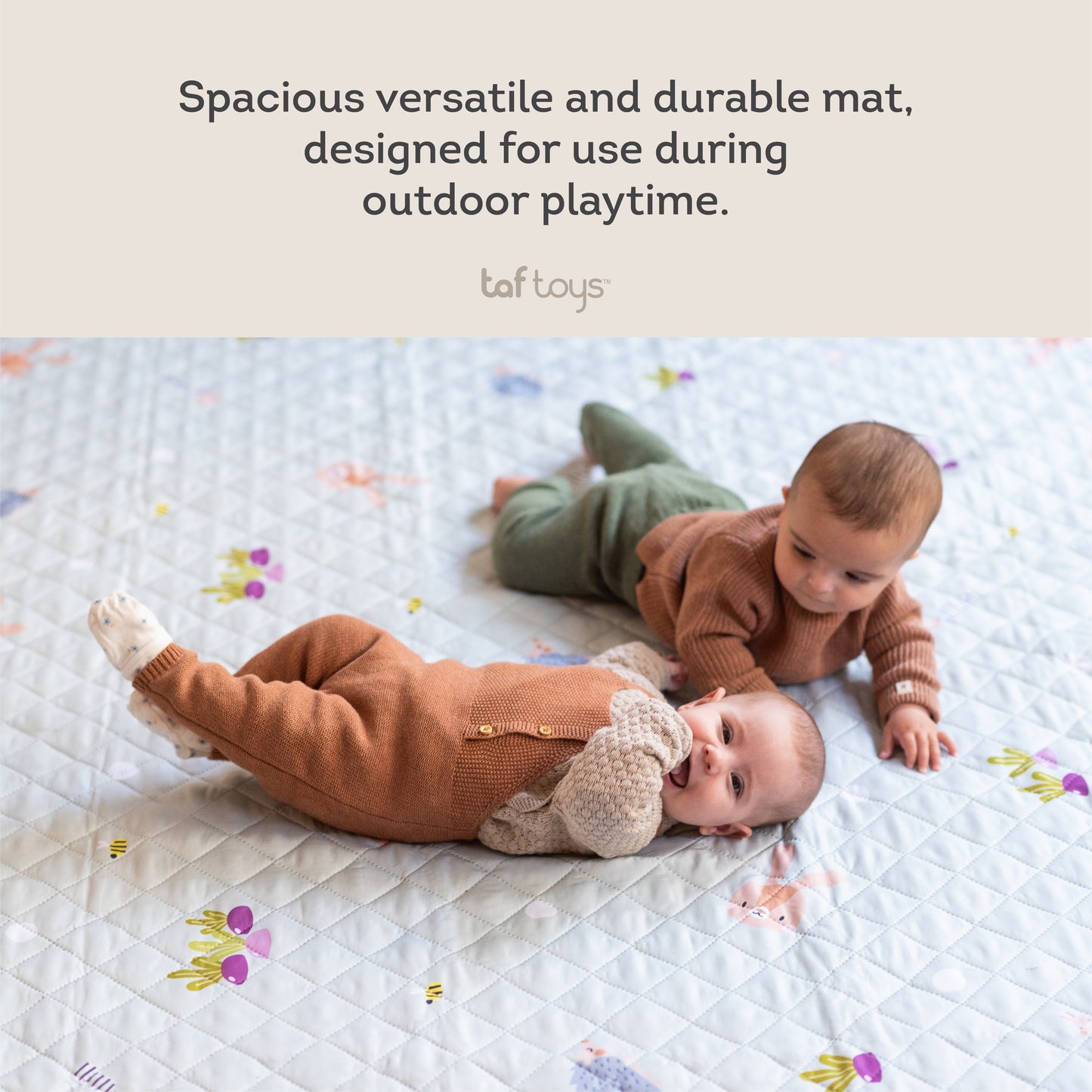 Taf Toys Urban Garden Play Mat | 200x150cm Foldable, Water-Resistant, Ages 0M+