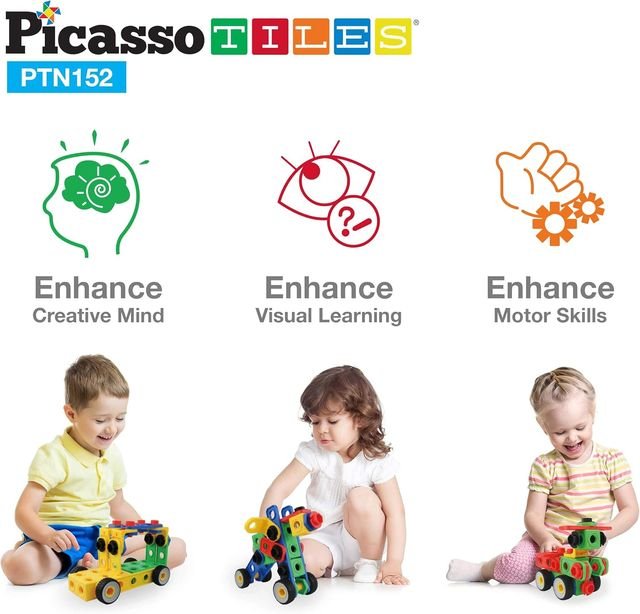 Picasso Magnetic Engineering Construction Building Set 152 - pieces - Marah Kids