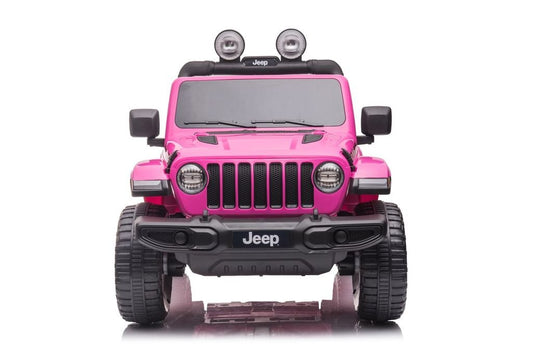 JEEP WRANGLER RUBICON 12V RIDE - ON | 4 MOTORS | EVA WHEELS | LEATHER SEAT | PINK - Marah Kids