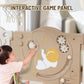 Kids Space Playpen w/ Busyboard & Basketball Hoop - 18pcs - White - Marah Kids