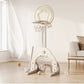 Basketball Stand W/ Football & Hockey Stick - White - Marah Kids