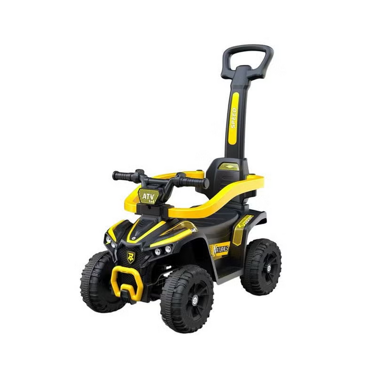 Lovely Baby Ride On Push Car for Kids With Removable Handle - Yellow