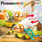 Picasso Magnetic Car Base Backhoe & Excavator 2in1 16 - pieces - Marah Kids