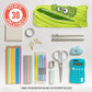 ZIPIT - Monstar Pencil Case for Kids, Cute Pen Pouch Holds Up to 30 Pens, Made of One Long Zipper! (Lime) - Marah Kids