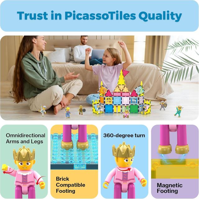 Picasso Magneic Medieval Character Figures 8 - pieces - Marah Kids