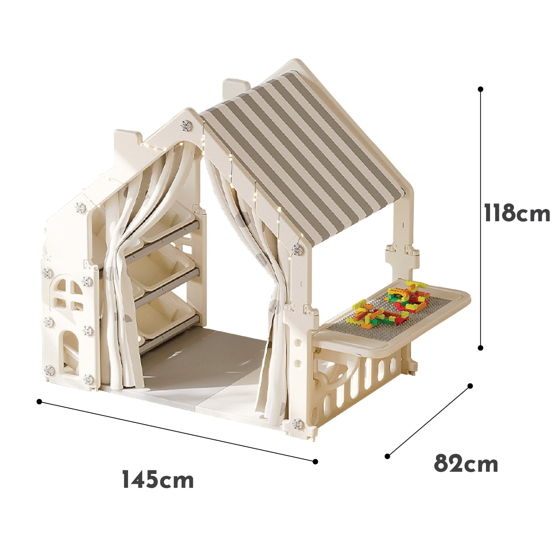 Kids Tent House w/ Storage & Table - Marah Kids