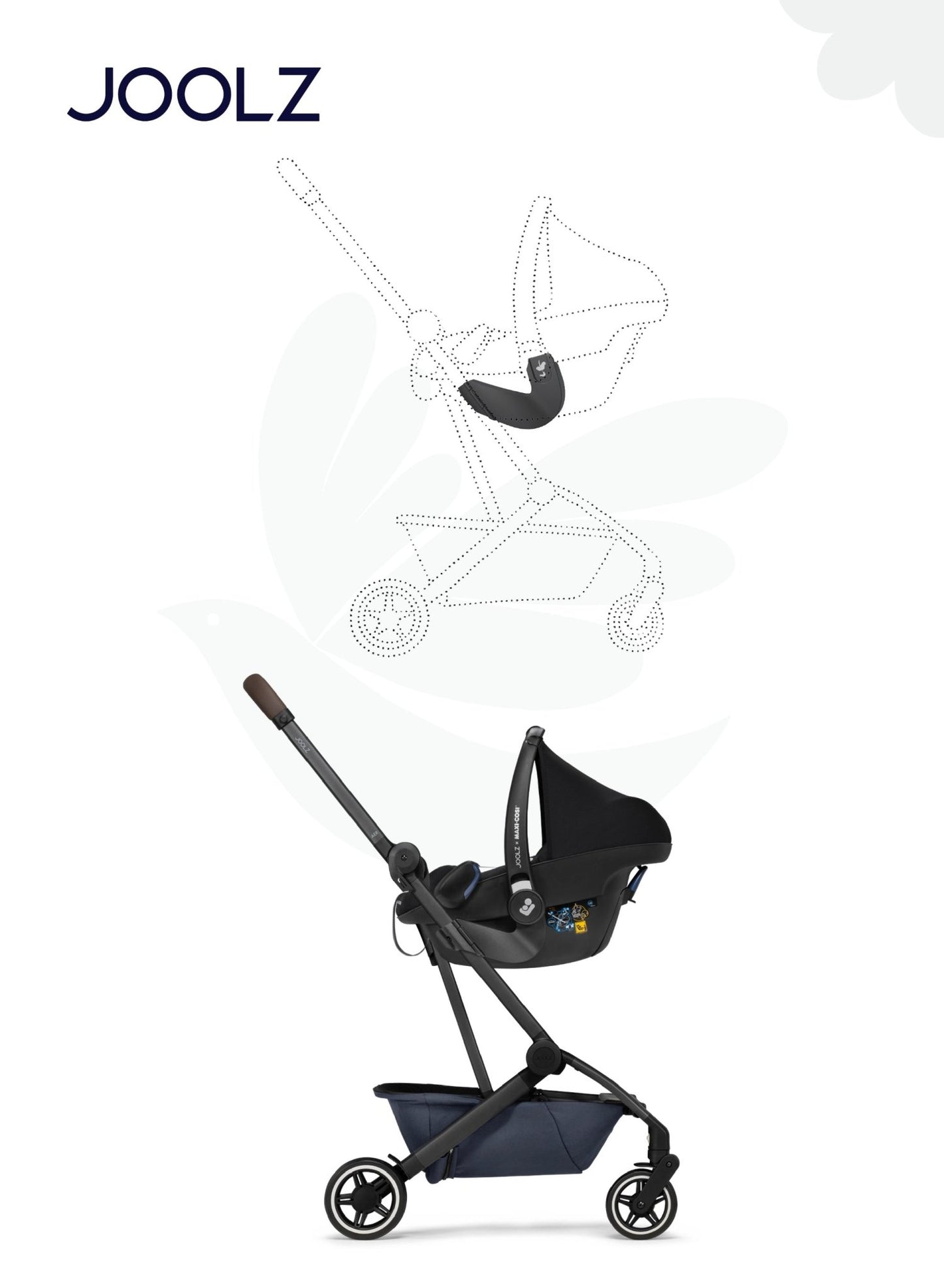 Aer/Aer+ Car Seat Adapters for Stroller – One - Click, Travel - Friendly – Black - Marah Kids