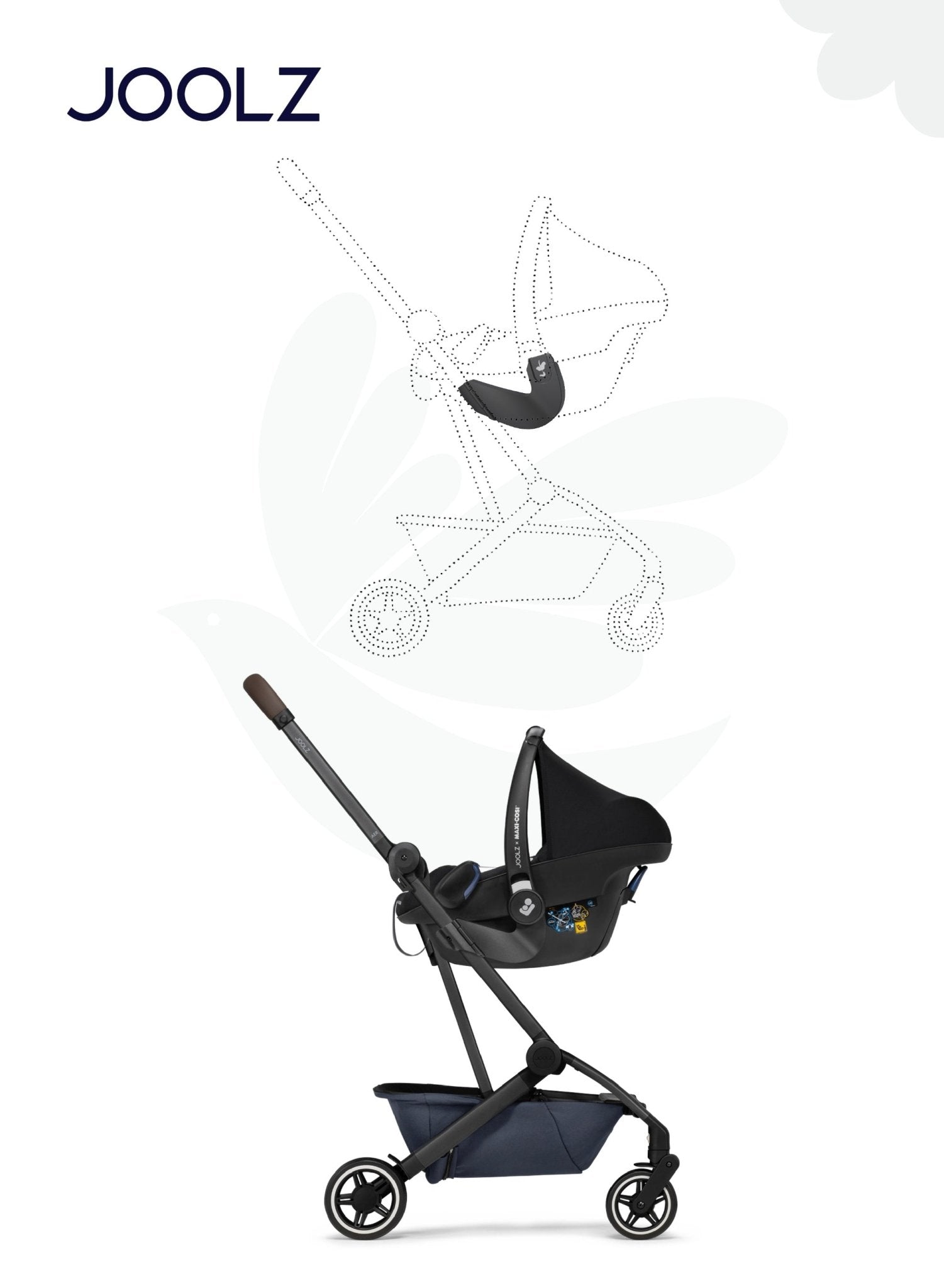 Aer/Aer+ Car Seat Adapters for Stroller – One - Click, Travel - Friendly – Black - Marah Kids