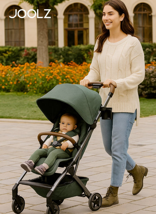 Lightweight Aer2 Baby Stroller One - Hand Fold with Bumper Bar & Cup Holder - Marah Kids