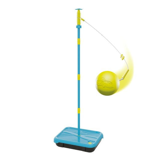 Swingball Early Fun All Surface With Two Checker Bats And Rubber Tennis Ball Height Adj 1.25M - Marah Kids