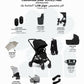 Hub² Compact Stroller Lightweight One - Hand Fold Reversible Seat – Black - Marah Kids