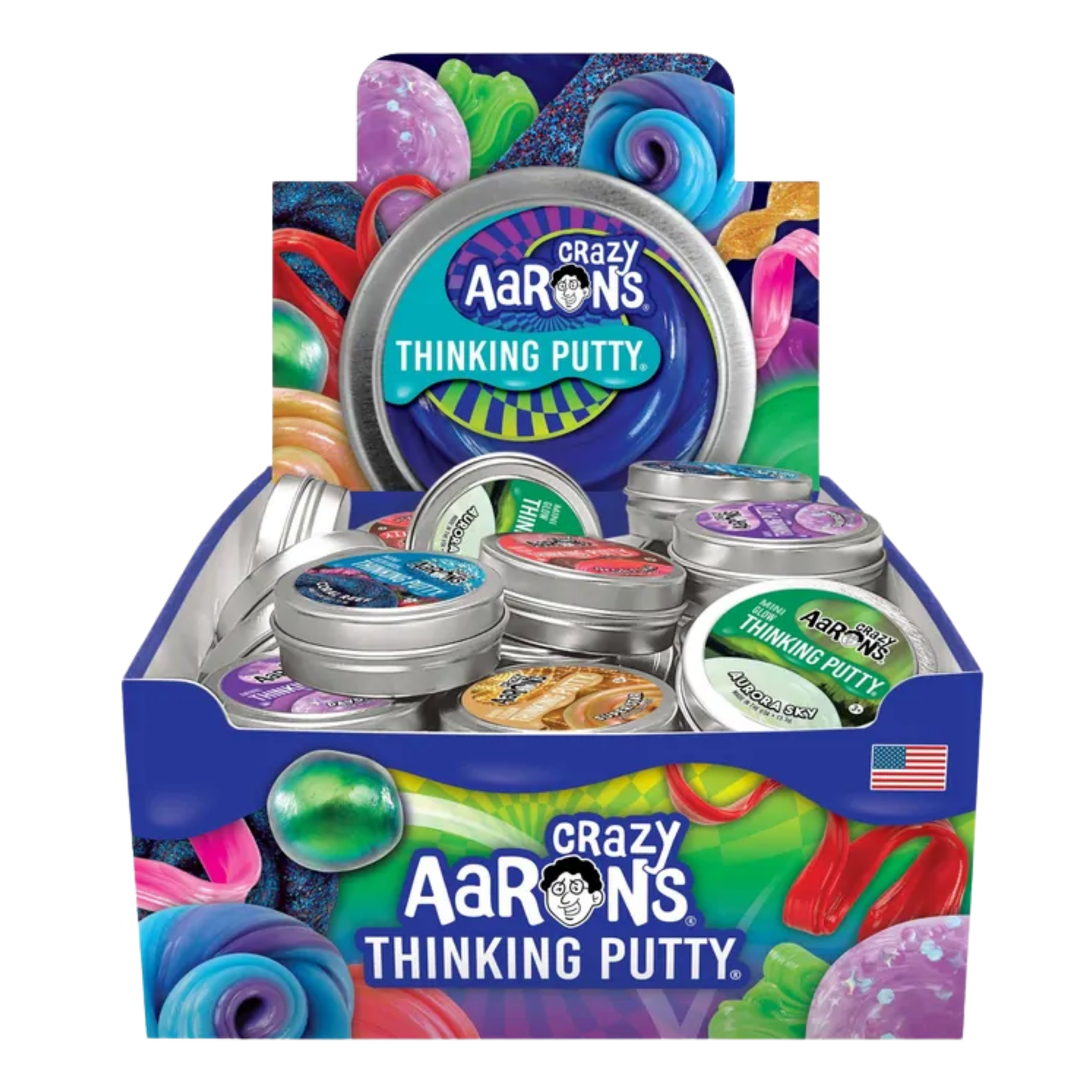 Crazy Aaron's - Puttyworld 36 Count Mini Tin Assortment - Marah Kids
