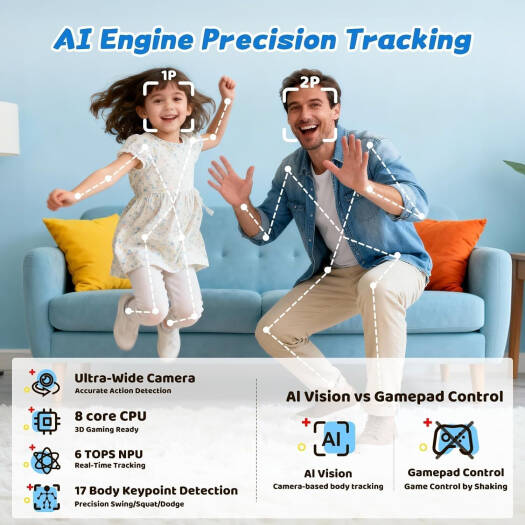 Kinhank MotionX Active Motion Game Console – 39 Motion Games, Plug & Play Family Fun - Marah Kids
