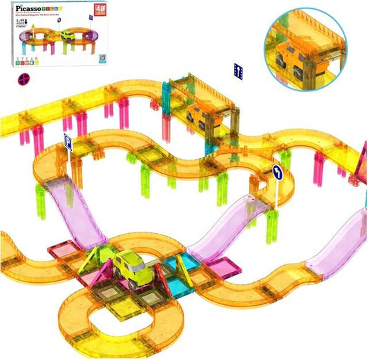 Picasso Magnetic Mini Diamond Race Track Set 40 - pieces - Marah Kids