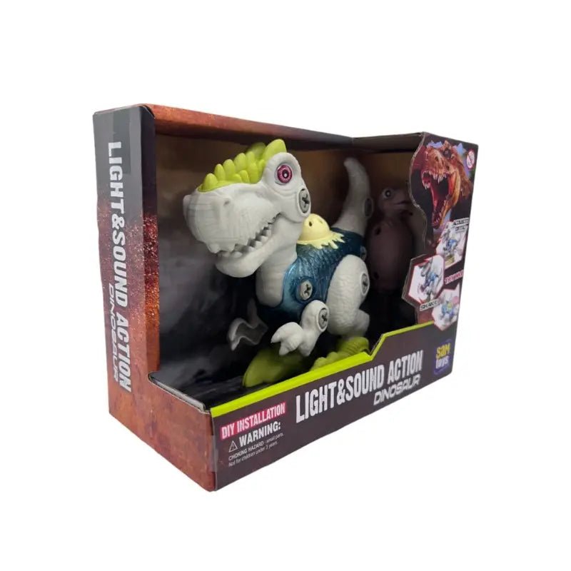 Sam Toys take - Apart Dinosaur Mini Triceratops (White) - Marah Kids