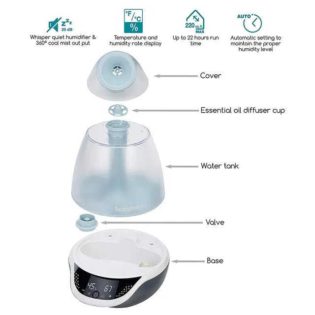Babymoov Humidifier Hygro+ | 2 - in - 1 Silent Humidifier & Diffuser - Marah Kids