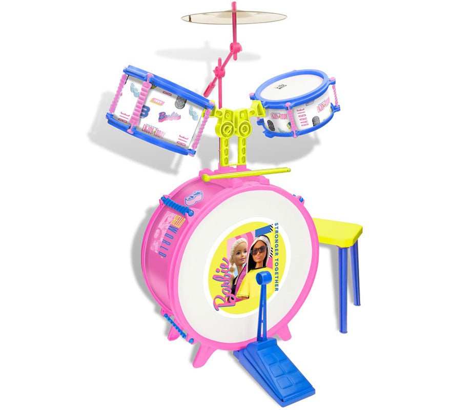 Barbie Drums Set With Stool - Marah Kids