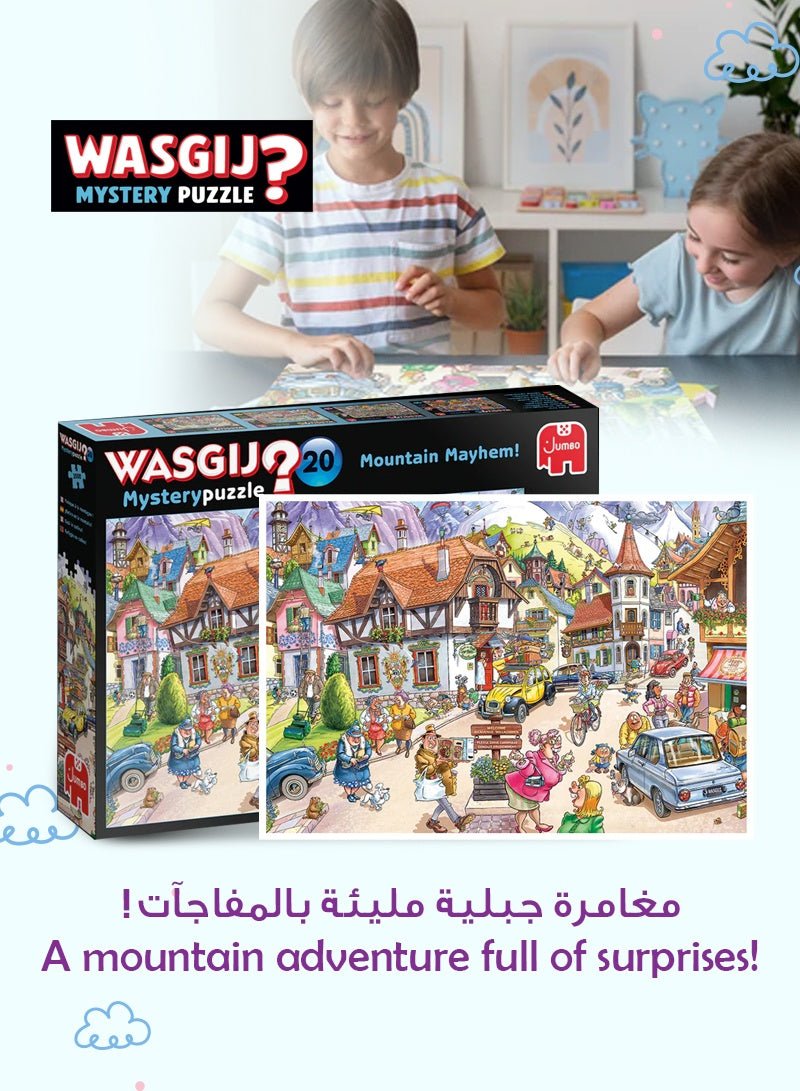 Mountain Mayhem! 1000 Piece Jigsaw Puzzle Eco - Friendly 100% Recycled Cardboard | 68x49 CM - Marah Kids