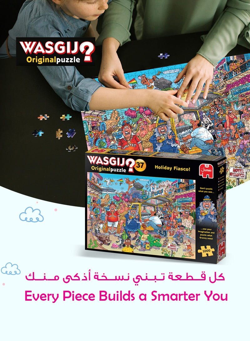 Holiday Fiasco 1000 - Piece Jigsaw Puzzle Ideal for Adults | Unique Wasgij Design | 37L x 27W cm - Marah Kids