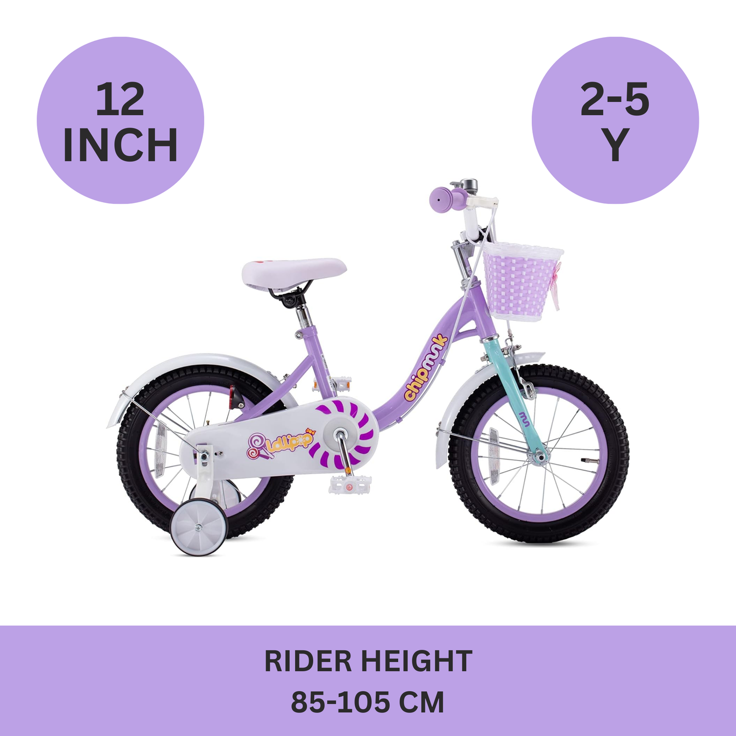 Chipmunk - RoyalBaby MM 12" Bicycle - Purple