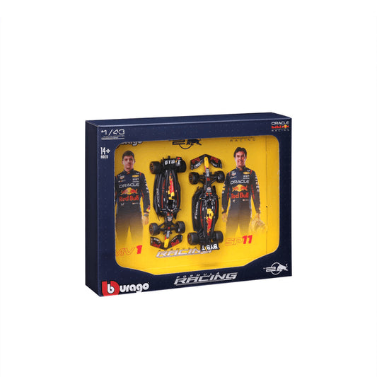 Bburago 1:43 Formula (without helmet & plastic stand) - Red Bull Racing RB20 (2024) 2-Pk. (Vertical)