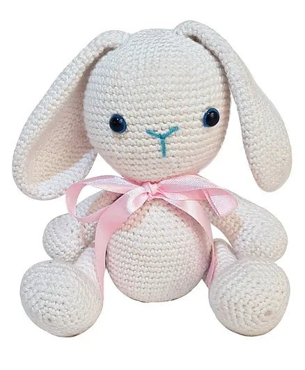 Happy Threads Handmade Crocheted Blossom the Cute Bunny (13 inches) – Multicolour | Crochet Toys | Child Safe | for Babies 6 Months & Above | Dolls for Boys/Girls| For Birthday Gift | Decorative Items for Room - Marah Kids