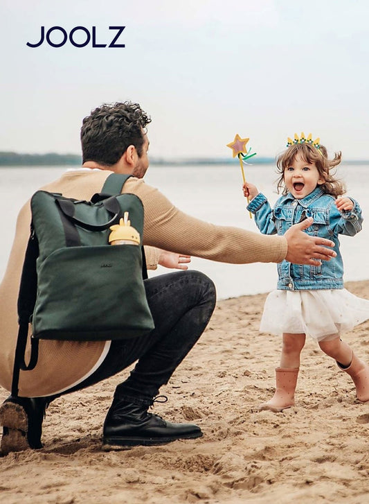 Stylish Diaper Backpack for Hub/Day/Geo – Insulated Bottle & Laptop Pocket – Forest Green - Marah Kids